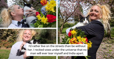 Unbelievable Wedding: A Woman Married Her Cat So They Could Stay Together