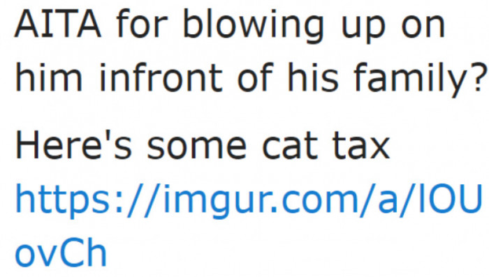 And so she turns to Reddit and leaves a cat tax too.