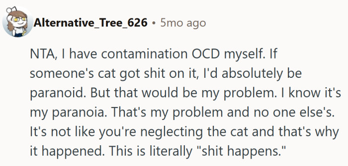 A refreshingly self-aware take—understanding your triggers doesn’t mean making them someone else’s problem.