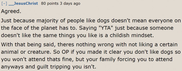 People believe that he was voted as the jerk for hating dogs.