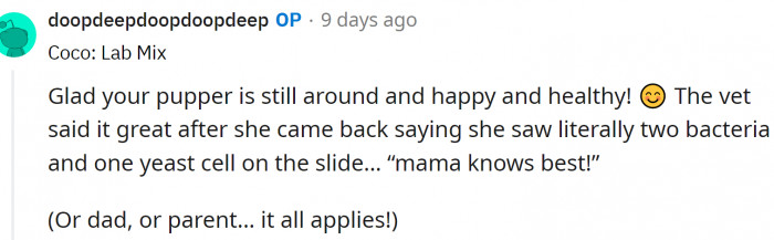 A parent knows best...