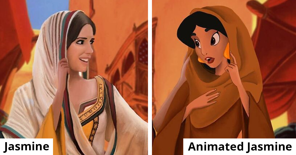 Disney Characters Meet Their Movie Counterparts