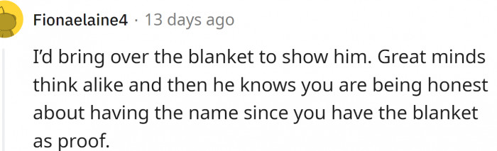 Just show the blanket...