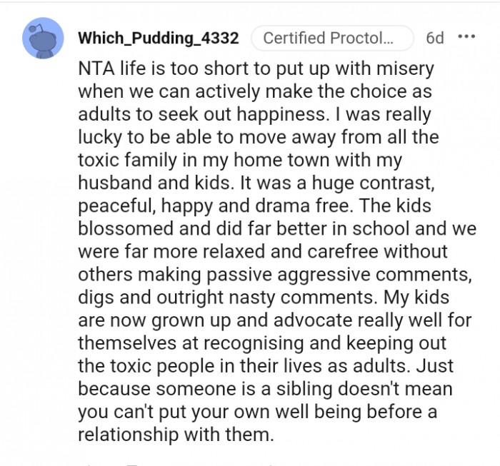 Life is too short to put up with misery.