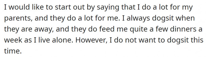 They help and appreciate each other, but the last time, she had a reason for refusing to help them: