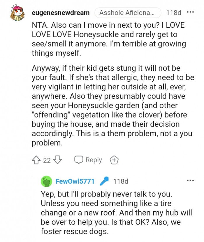 It's not your fault if they get stung