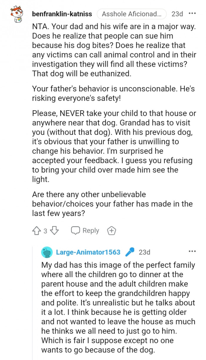 Your father's behavior is unconscionable