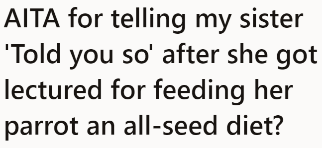 The OP wonders if their remark toward their sister could have been better.