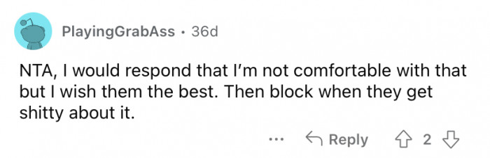 "Wish them the best."