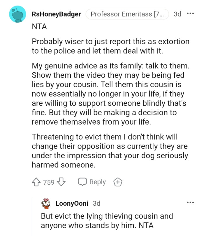 Telling Them That the Cousin Is No Longer a Part of Her Life