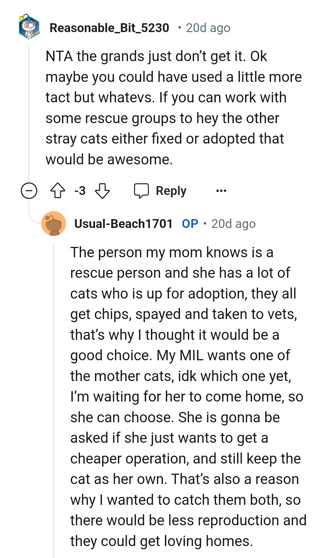 The person OP's mom knows is a rescue person