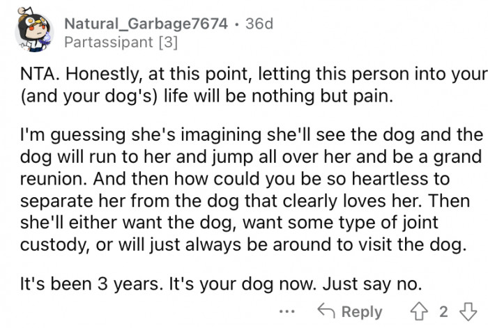 "It's your dog now."