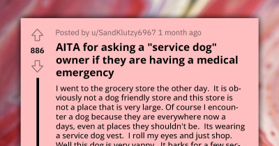 Redditor Tells Dog Handler To Take Her Fake Service Dog Out Of The Store Since She Had No Medical Emergency, Dog Handler Gets Defensive