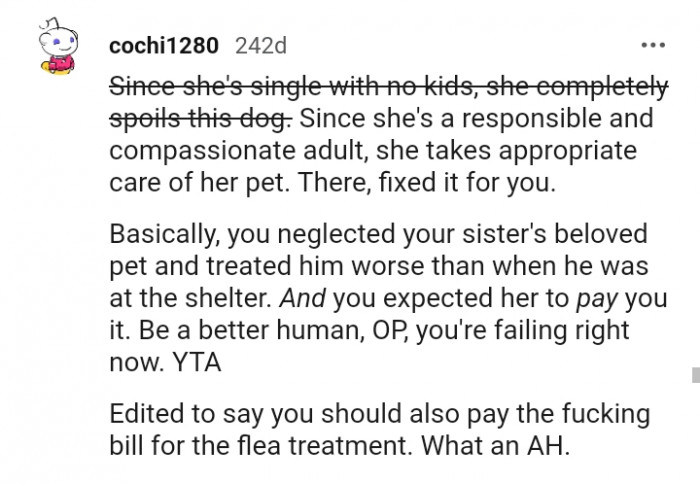 11. You neglected your sister's beloved pet