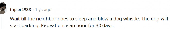 Whistle every hour for 30 days...