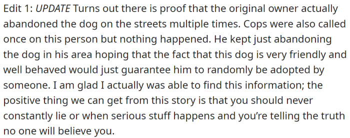 The OP updated the post with the newest information he found out, and it's such a turnaround: