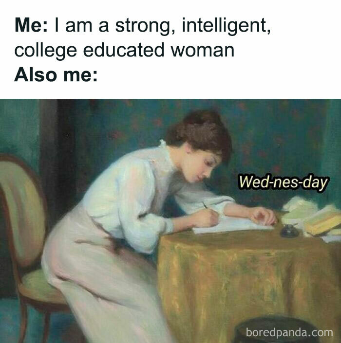 Intelligent woman vs. Wednesday's spelling