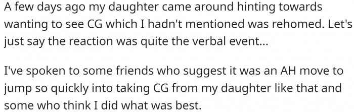 OP's daughter came looking for the dog...