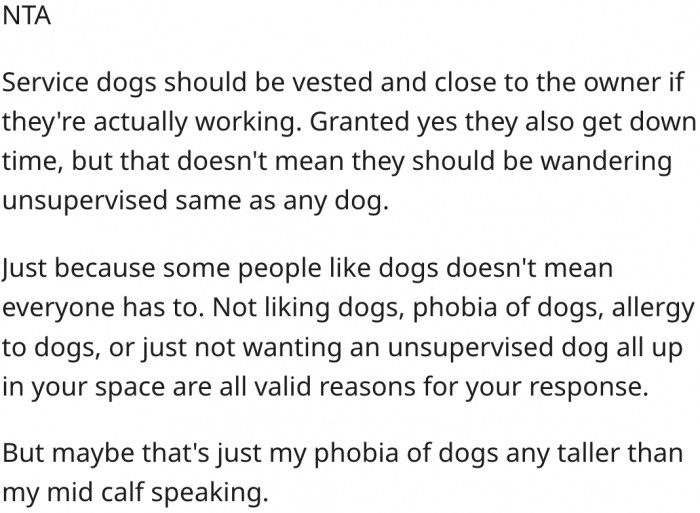 4. Just because some people like dogs doesn't mean others must like them too.