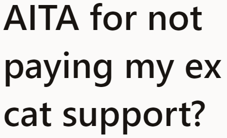 The OP wonders if he's an a-hole for not sending cat support to his ex.