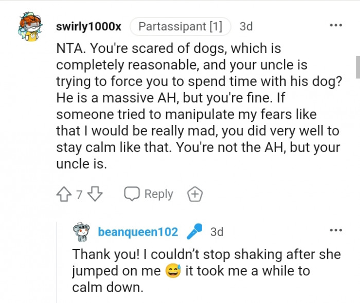 You did very well to stay calm like that