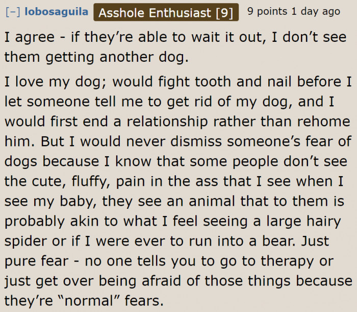 Fears are normal, which is why some Redditors agree that therapy isn't needed.