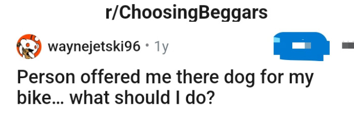 The original poster is the one selling the bike