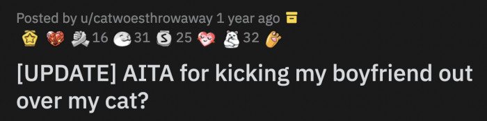 Less than two weeks later, OP provided a much needed update