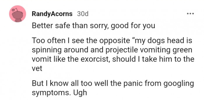 My dog's head is spinning around