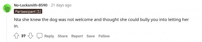 She thought she could bully you.