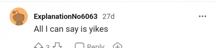 A big yikes from this Redditor