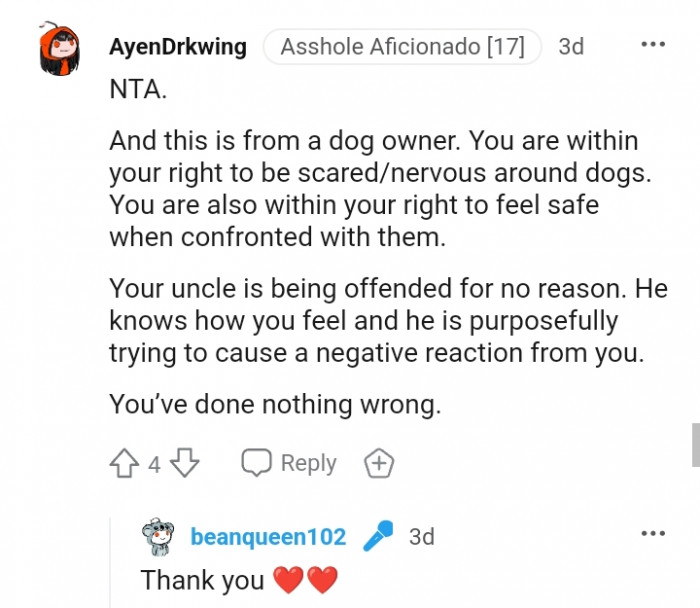 Your uncle is being offended for no reason