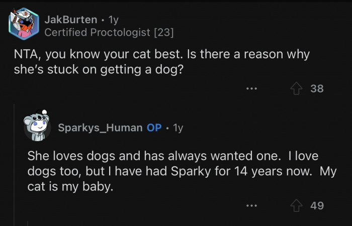 OP's girlfriend has always wanted a dog.