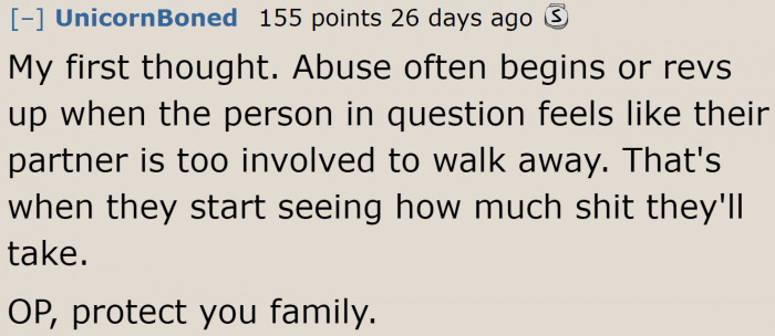 She needs to realize that protecting her family should be her priority.