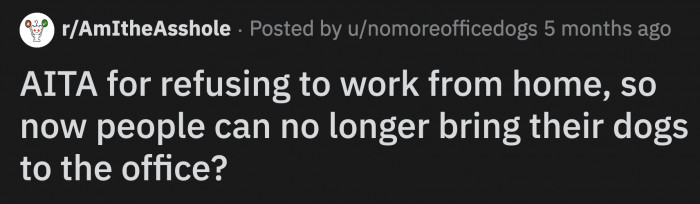 OP said she will consider working from home if they give her a raise in order to afford a larger apartment