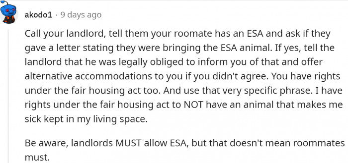 Redditors say that OP should call her landlord