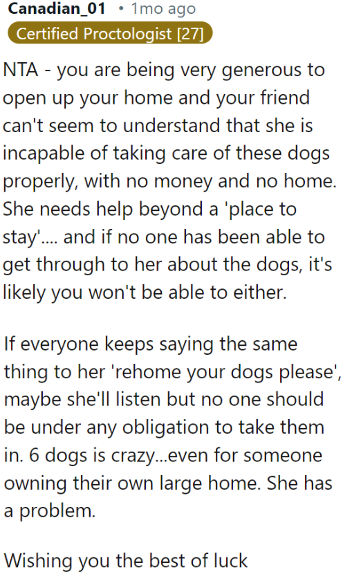 The OP is generous enough. It's no longer her problem if her friend can't do anything about the dogs and the husband.