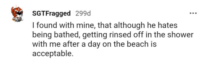 15. Getting Rinsed After a Day at the Beach