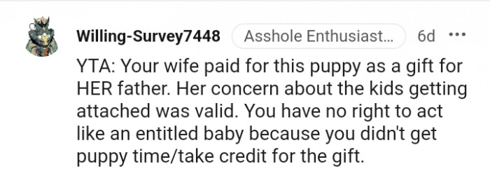 You have no right to act like an entitled baby