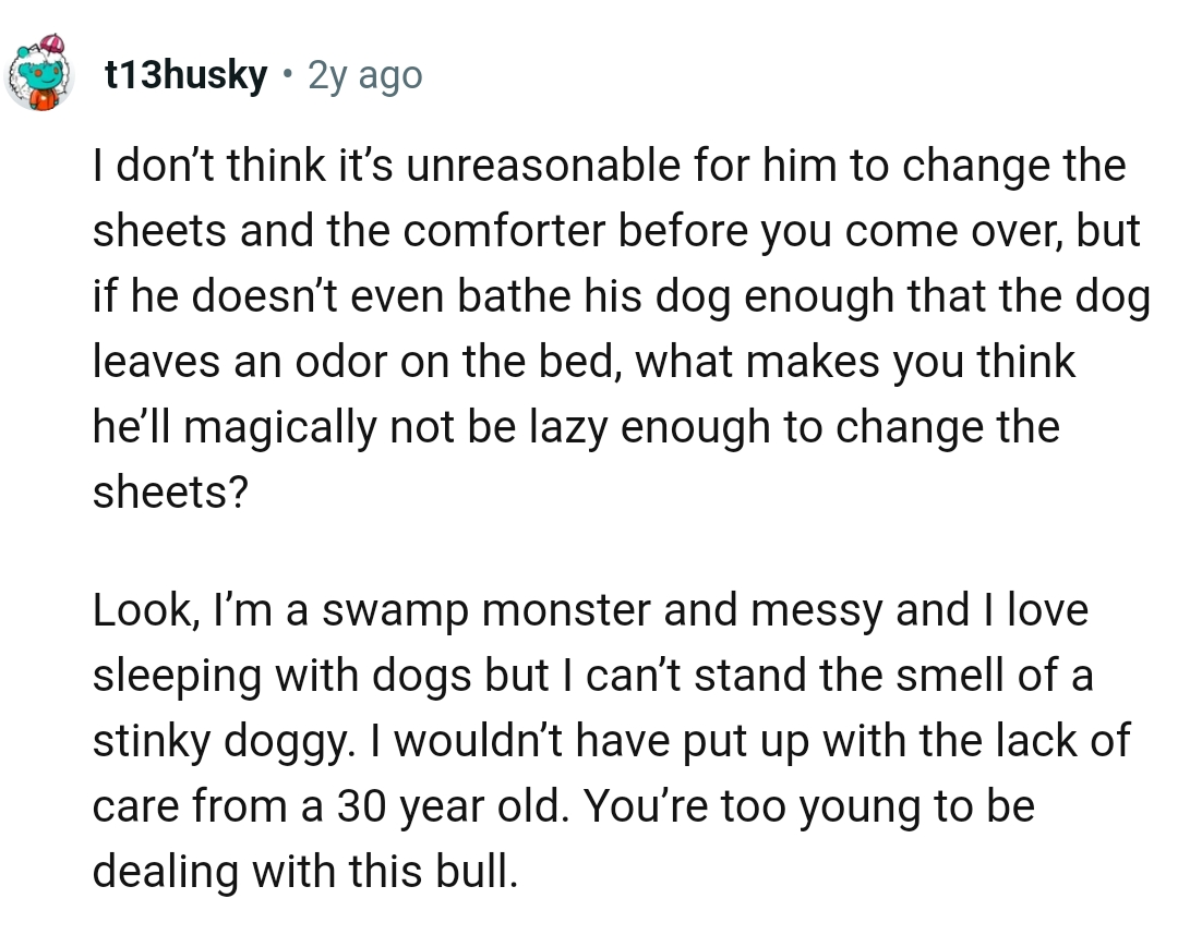 Being lazy enough to change the sheets