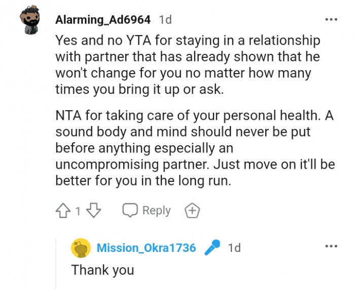 It'll be better for you in the long run.