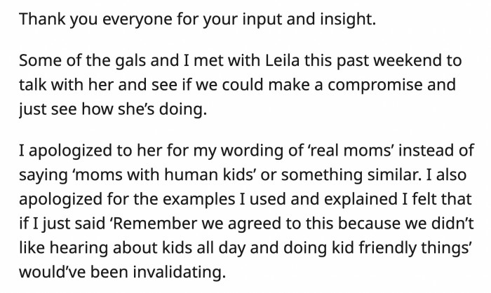 OP provided an update: the friend group got together and went about finding a compromise