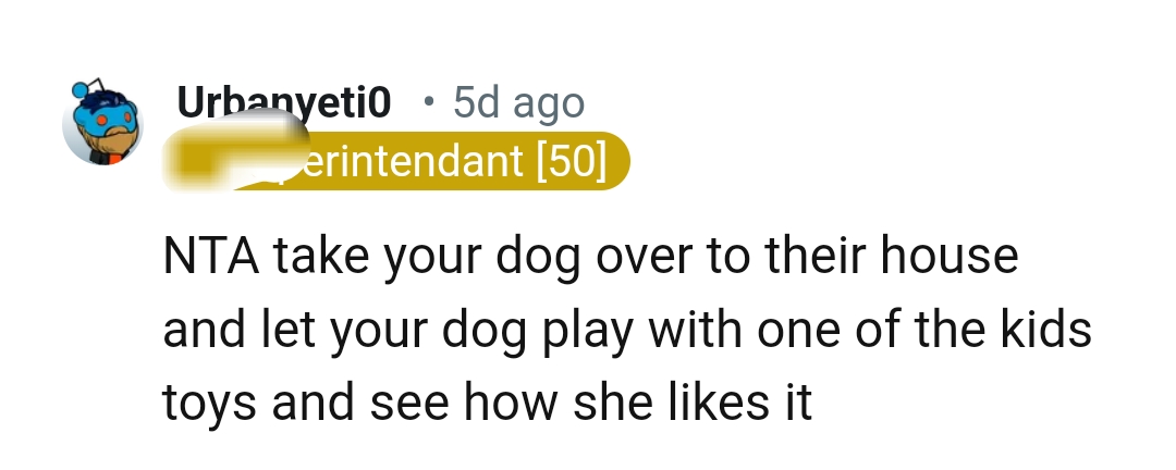 Playing with one of the kid's toys