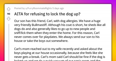 Mom Angry After Man Refuses To Lock Up His Dog So Son Can Host Playdate