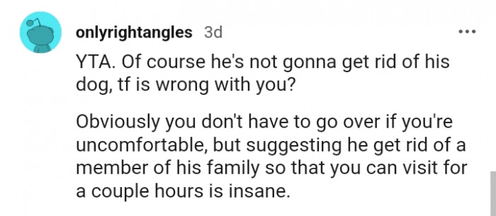 Suggesting that to your friend is totally insane