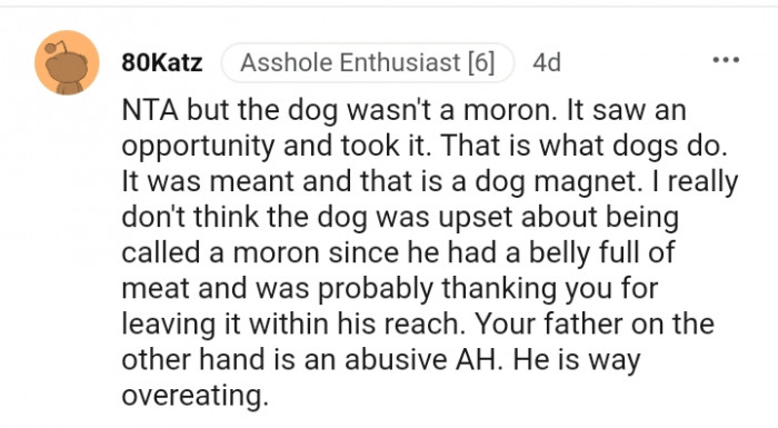 This Redditor says the OP's father is the abusive AH here