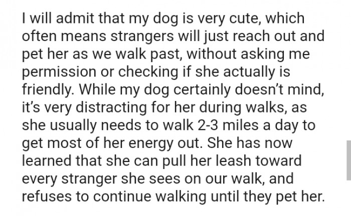 The OP's dog has now learned that she can pull her leash