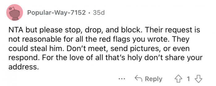 "Stop, drop, and block."