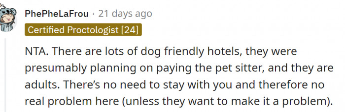 No real problem - unless they want to make it