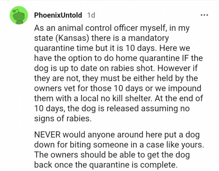 6. There is a mandatory quarantine time